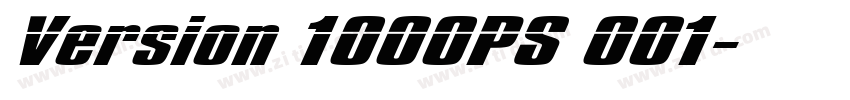 Version 1000PS 001字体转换